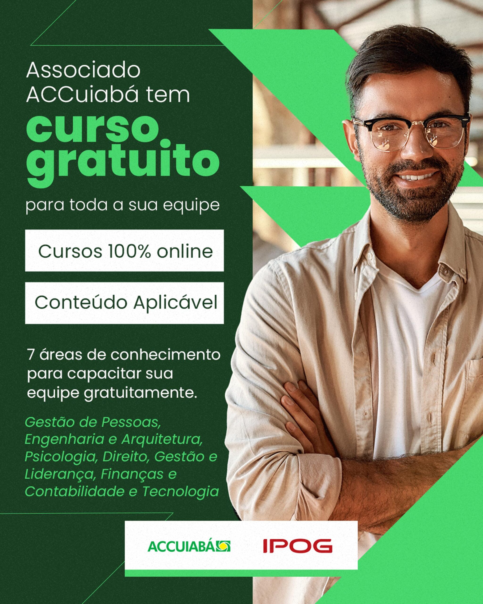 Parceria entre ACCuiabá e IPOG disponibiliza cursos gratuitos pelo Especialize+