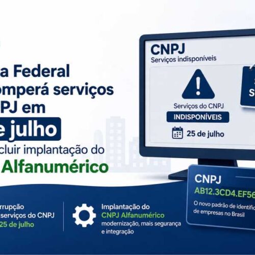 Receita Federal suspenderá temporariamente a emissão de e-CNPJ para atualização dos sistemas